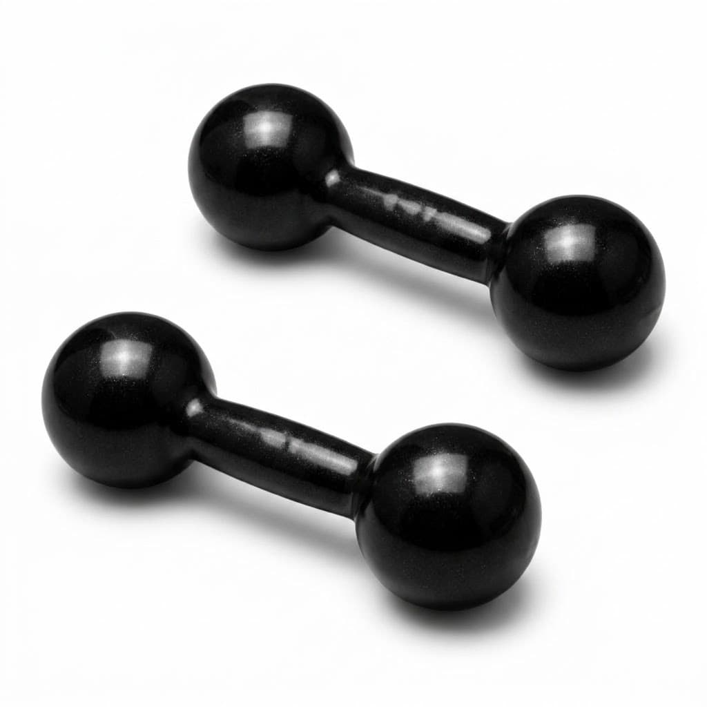 par 2 Halteres Bola Emborrachado 2kg Treino Fitness Academia Resistente Ideal para Exercícios Funcionais