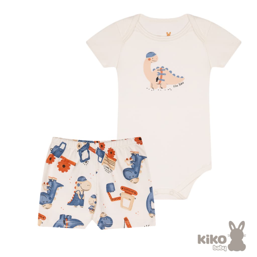 Conjunto Infantil Menino - Body + Calça, Short ou Tapa Fralda - Marca Kiko Baby tamanho: RN ao G