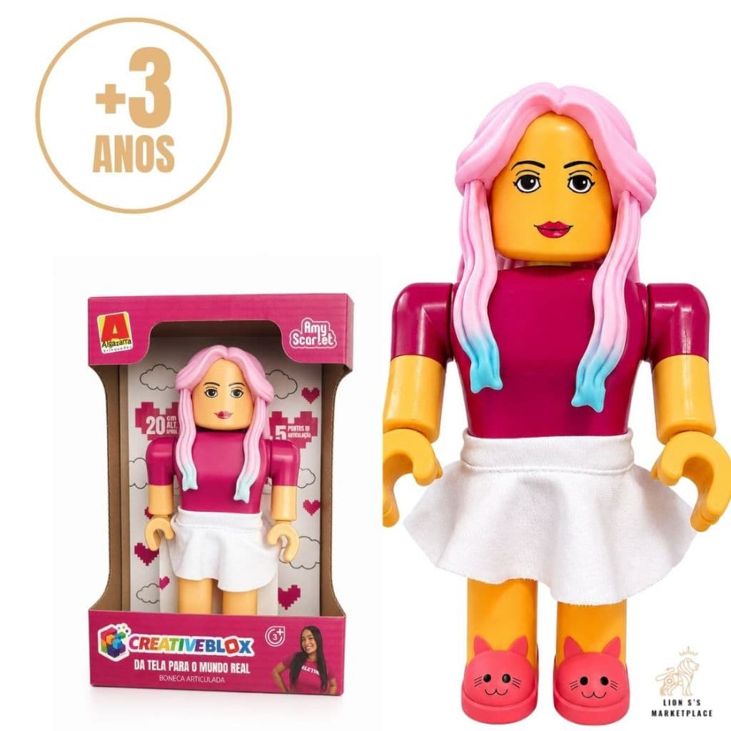 Boneca Amy Scarlet Vinil Articulada 20cm Original Creativeblox