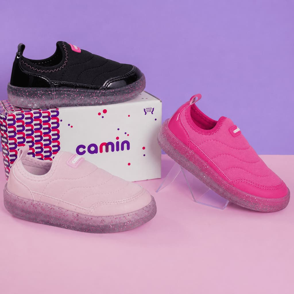 Tênis Infantil Menina Led Criança Feminino Confortável Antiderrapante Macio Promoção Original Camin