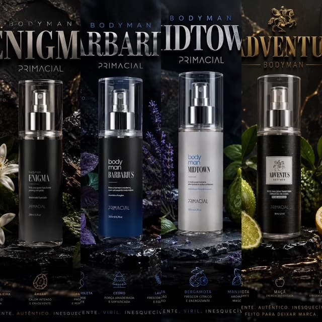 Body Splash Masculinos Primacial Fragrâncias Importadas