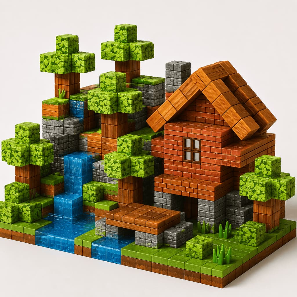Blocos De Construção Magnéticos Cubo Brinquedo Educativo De Montar