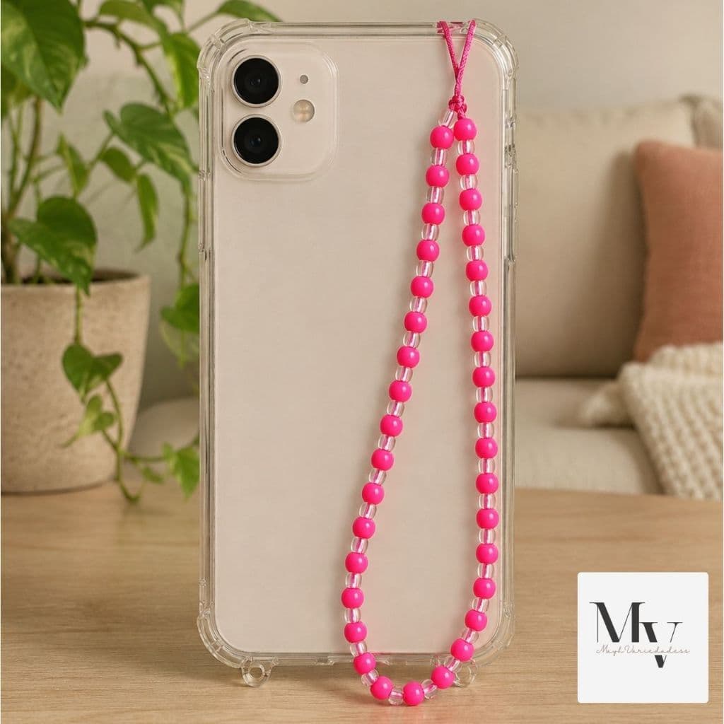 Phone Strap / Pulseira para Celular / Cordinha para Celular / Alça para Capinha – Modelo Simples de Miçangas