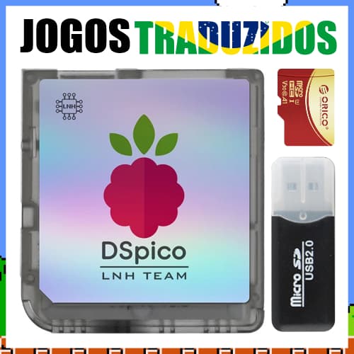Cartão DS Pico Original - Novo, pronto para uso - 1100 Jogos Traduzidos - Nintendo 3DS, 2DS, DS, DSi