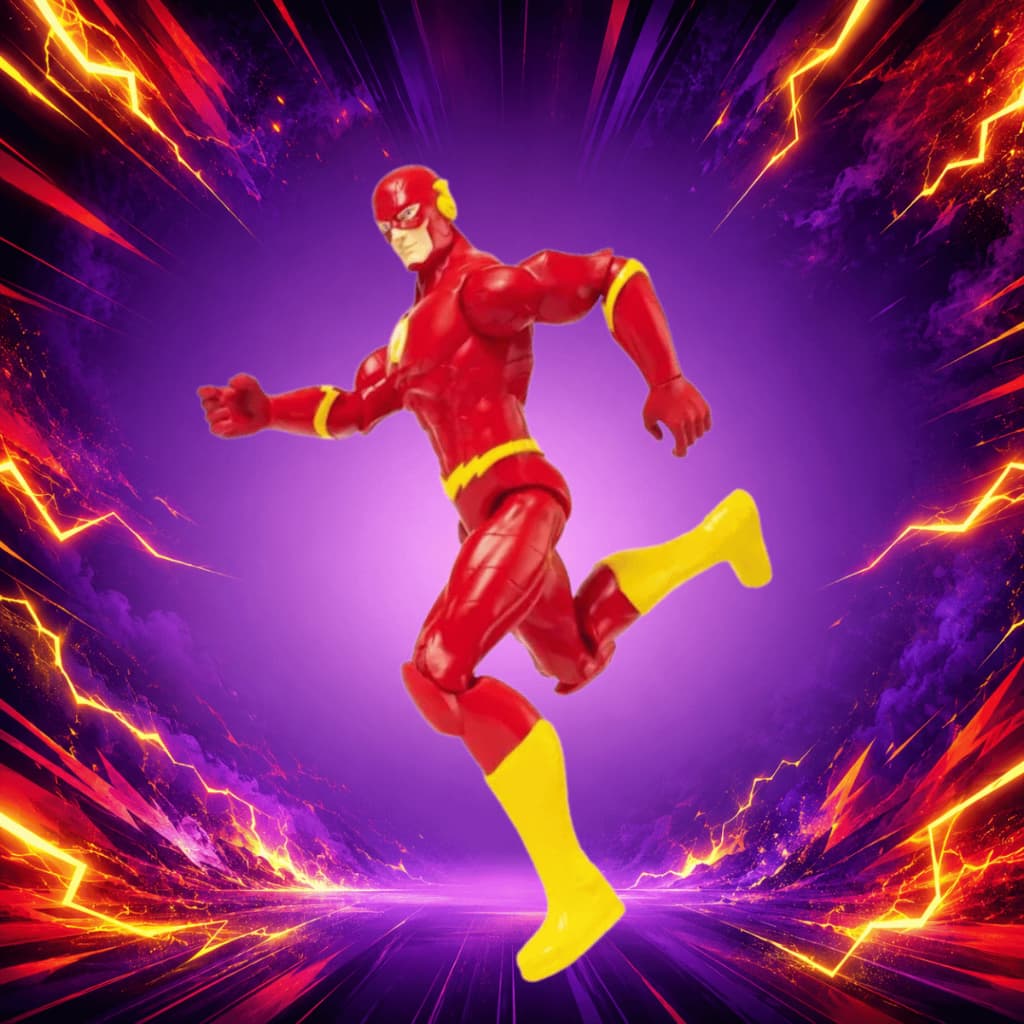 Boneco Flash DC 30cm Articulado 1ª Edição Figura de Ação Colecionável Infantil Original Poses Presente