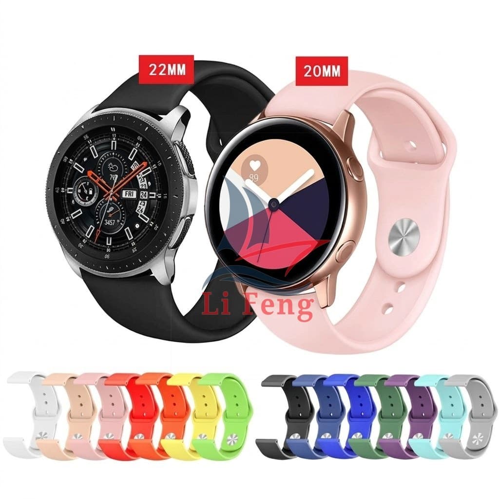 Pulseira de Silicone para Smartwatch – Compatível com Encaixe 20mm / 22mm