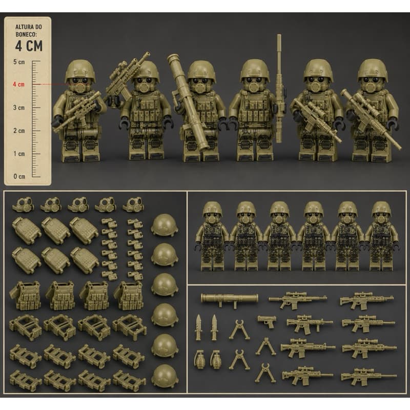 Esquadrão de guerra. blocos de montar estilo Lego.