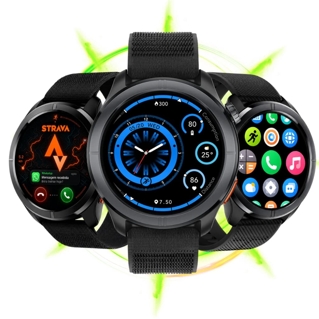 Relógio Smartwatch Haylou Solar Neo 2 Amoled Corrida Strava Ios Android Chamadas Bateria Longa DuraçãoLançamento 1ATM Nf