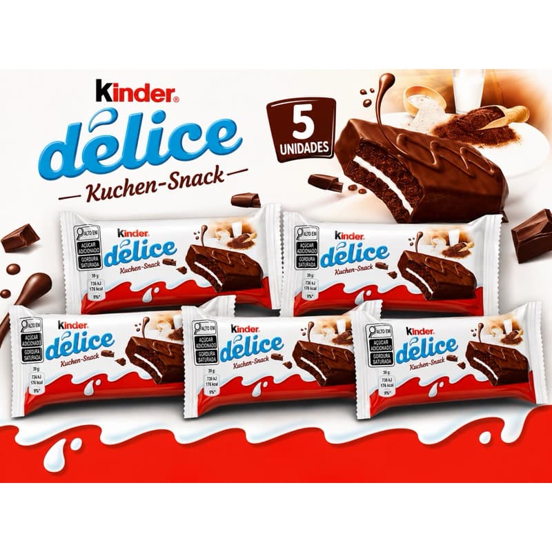 Kinder Delice Importado Ferrero Kuchen Snack Chocolate | Escolha 1, 2, 3, 4 ou 5 Unidades