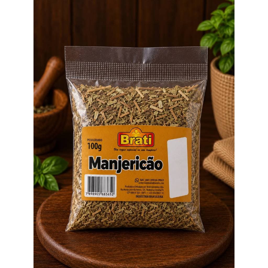 Manjericão Desidratado 100g |250g | 500g - Erva Aromática  para Temperos e Receitas