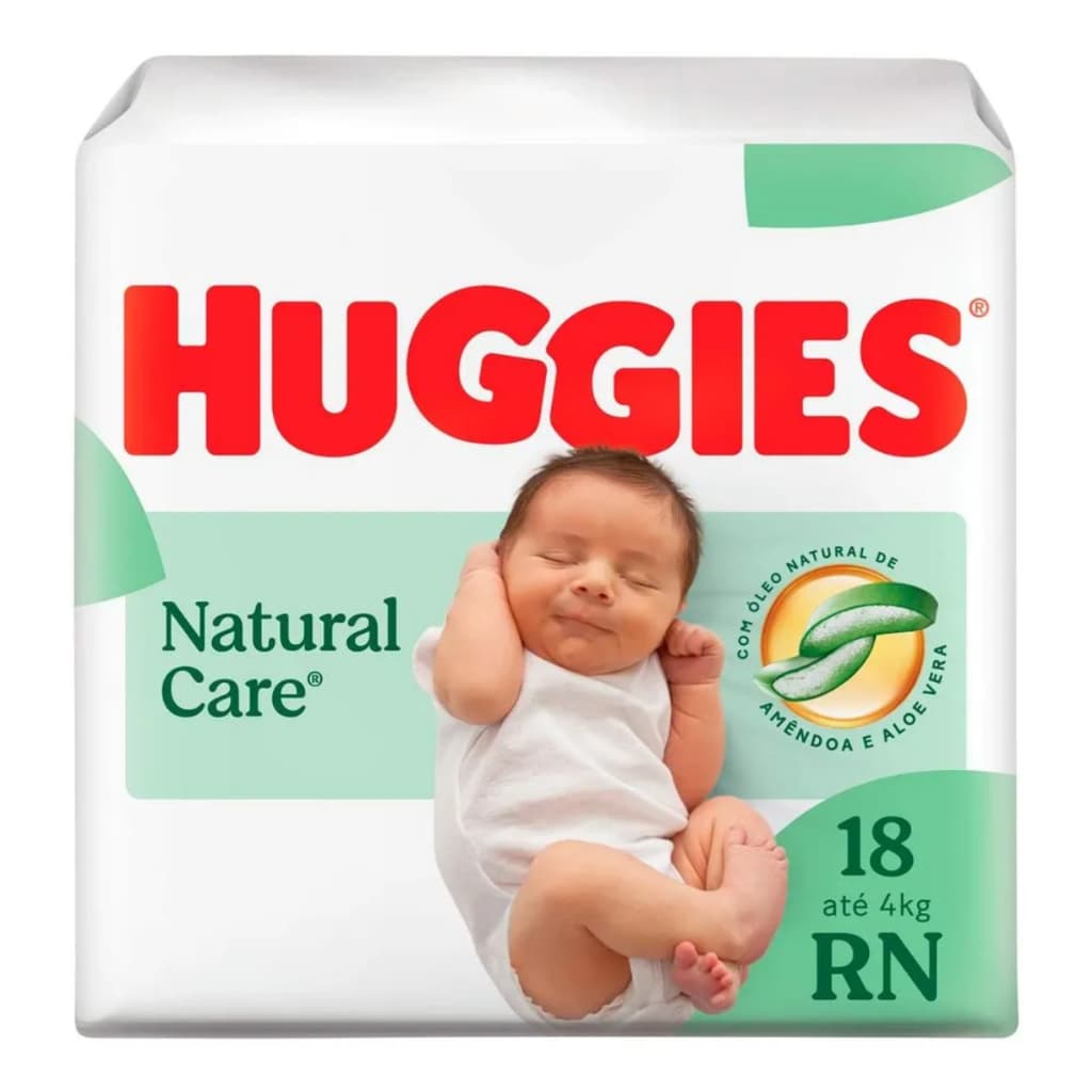 Fralda Infantil Huggies Recém Nascido 18 Unidades