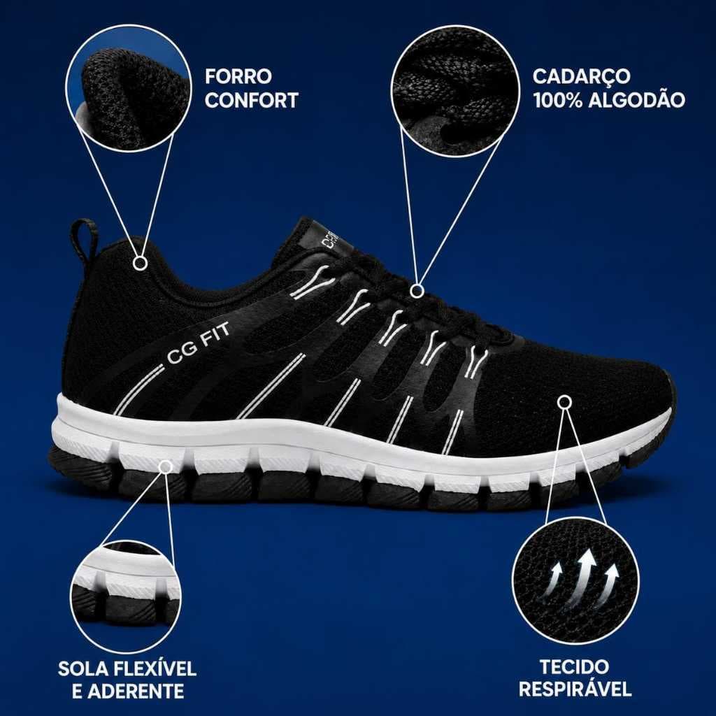 Tênis Esportivo Masculino e Feminino  Esportivo Caminhada Academia Leve Macio Confortavel  Promoção