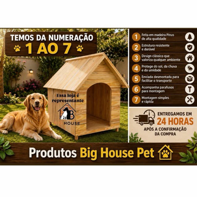 Casinha Cachorro Casa N2 Madeira Pinus Duas Águas Cães Porte Pequeno Gatos Abrigo Pet