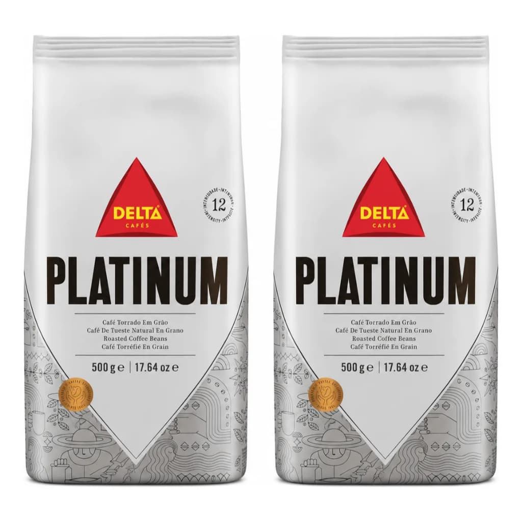 Café Em Grãos Delta Platinum 500g Kit 1kg (2 Pacotes)