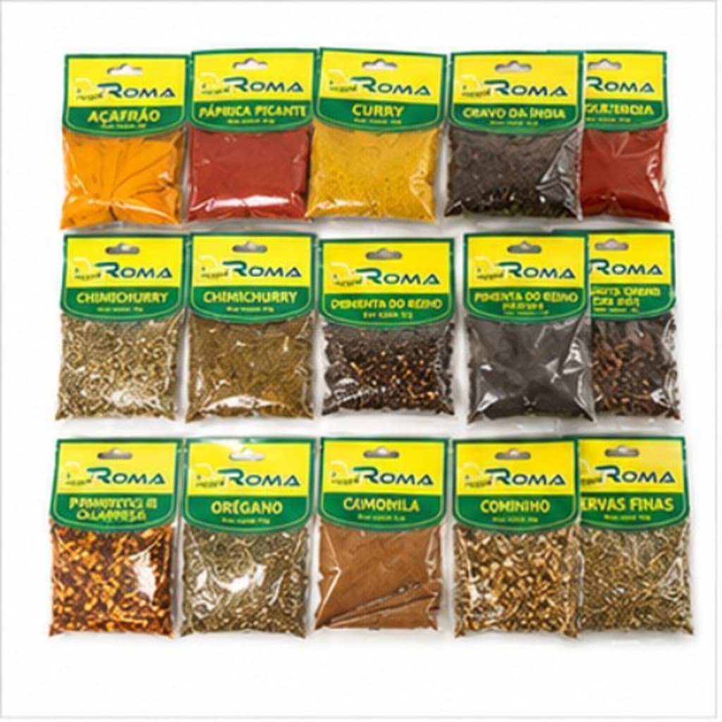 Kit 20 Temperos e Condimentos Roma+ 20g, 30g , 40g e 50g. Escolha os Sabores Monte Seu Kit Personalizado