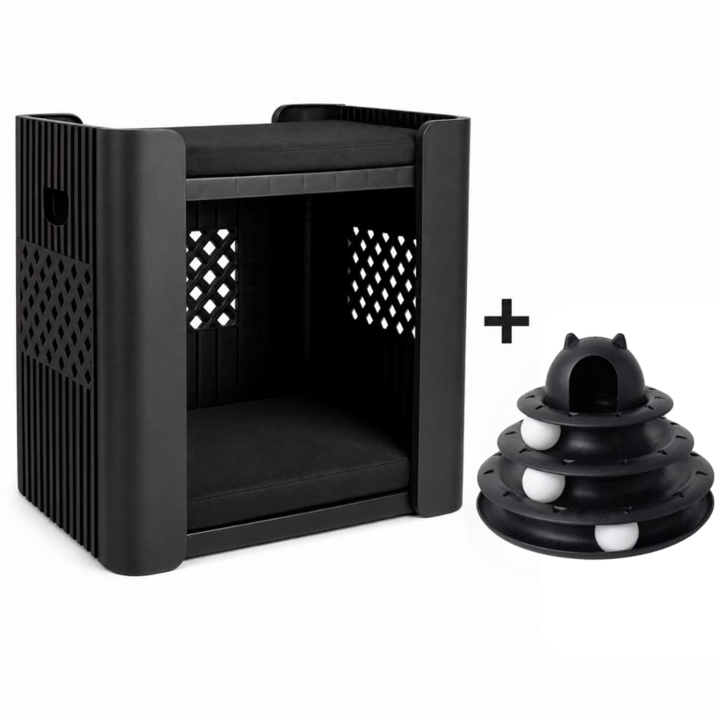 Cama Beliche para Gato e Cachorro Casinha Toca Pet 2 Andares + Brinquedo Brinde Filhotes e Adultos