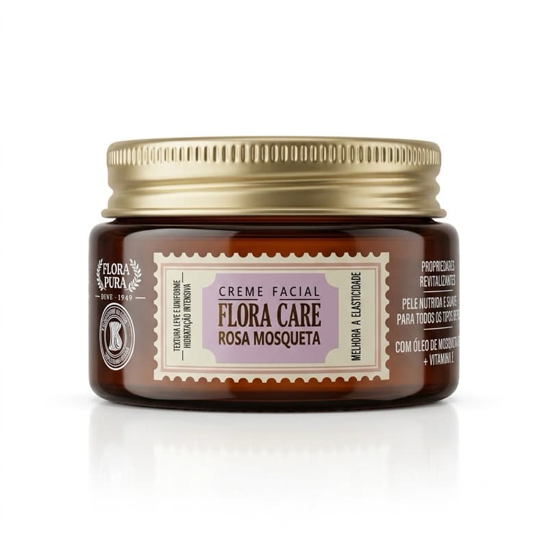Creme Facial Rosa Mosqueta 100g – Clareador de Manchas, Melasma, Cicatrizes e Anti-Idade