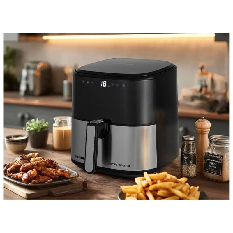 Air Fryer Digital Mondial Grand Family Preta com Timer 5L AF-50-DVI