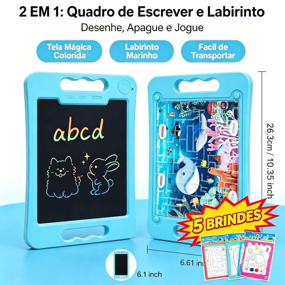 1/2Pçs Labirinto Animal - brinquedos educativos - brinquedo montessori - quebra cabeças Brinde extra