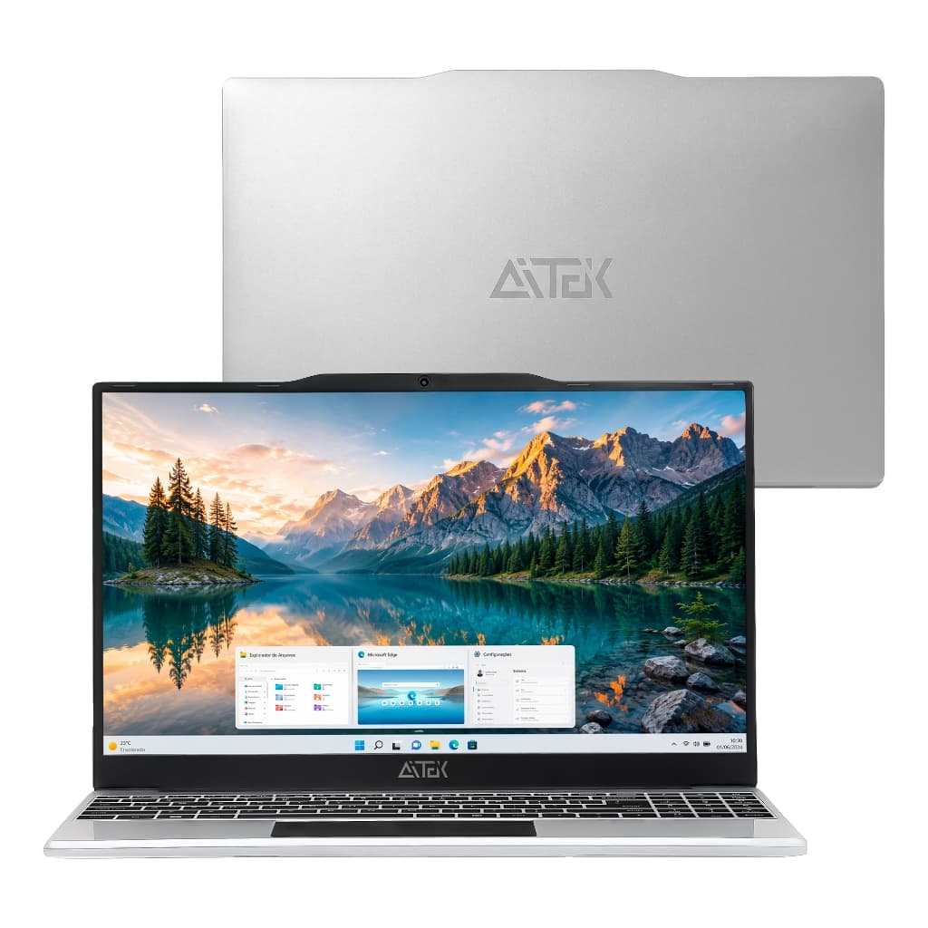 Notebook Aitek 14" AMD A9-9400 8GB DDR3 SSD 256GB Radeon R5 Wi-Fi Dual Band Bluetooth HDMI Webcam