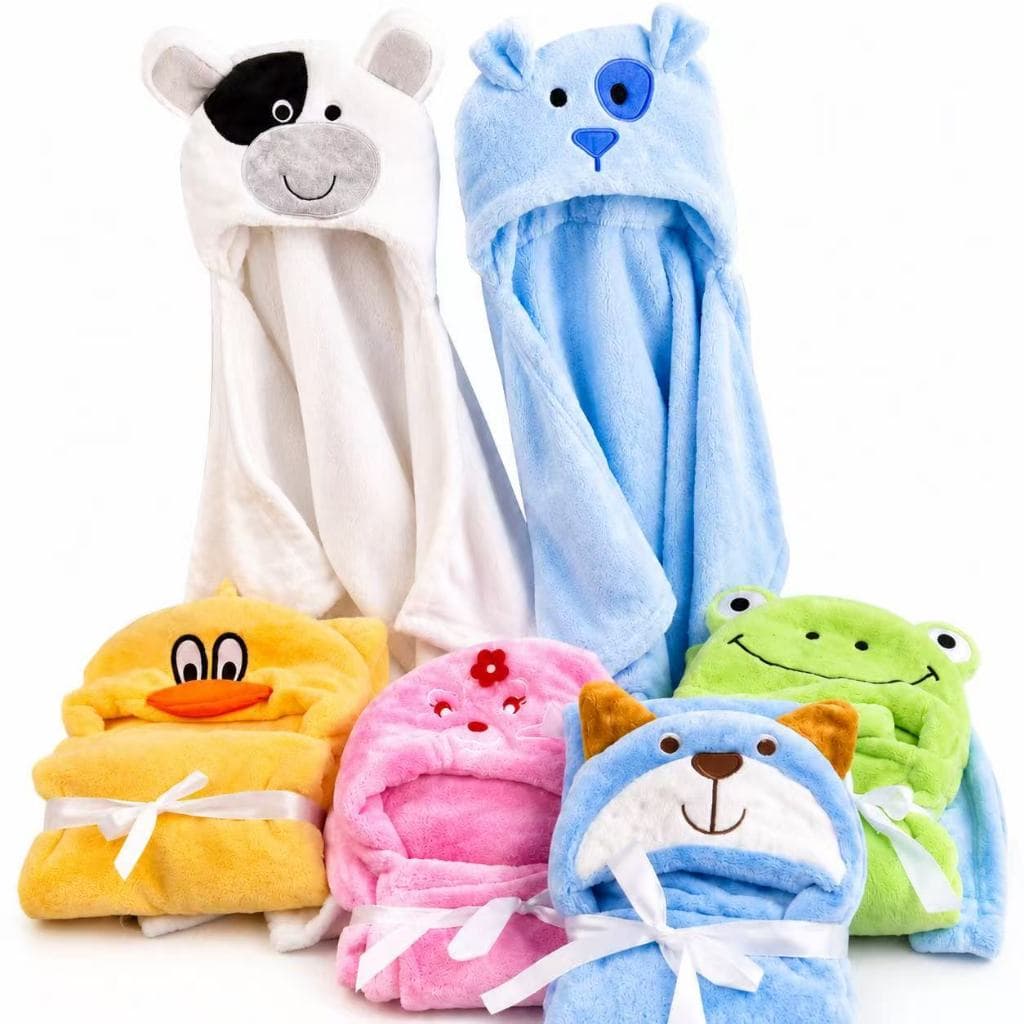 Moda Toalha de Banho Bebê Felpuda Capuz Infantil Recém Nascido Com Orelhinha Menino e Menina 100x70cm