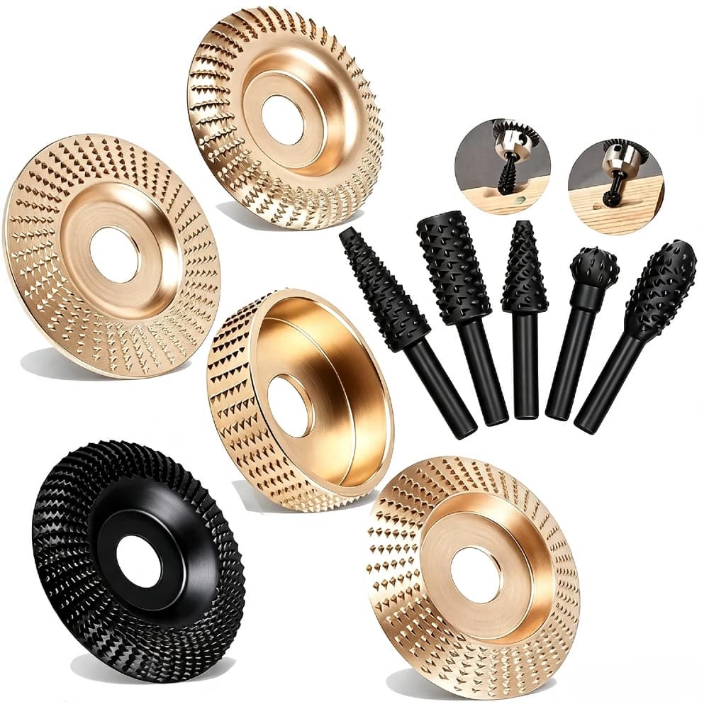 Kit 5/4 Peças Disco de Corte para Madeira 100mm para Esmerilhadeira Profissional