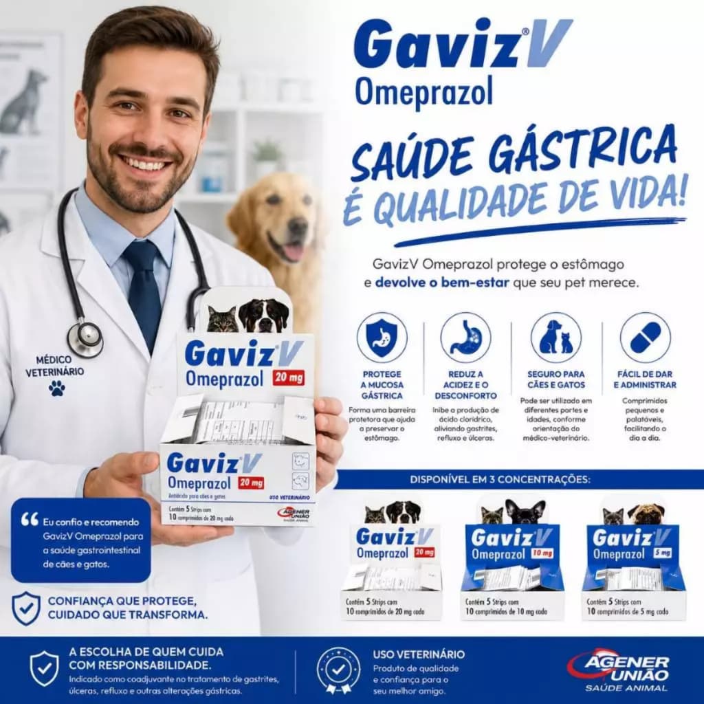Gaviz V 20mg Cartela Com 10 Comprimidos - Agener União