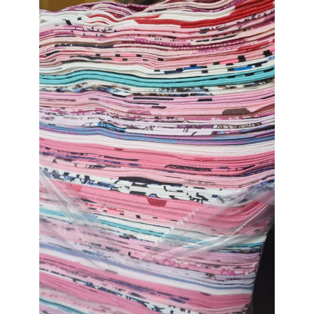 1KG Retalhos de Malha 100% Algodão para Artesanato, Patchwork, Costura e Limpeza