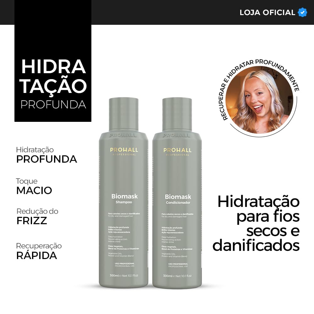 Kit Shampoo + Condicionador Ultra Hidratante Biomask