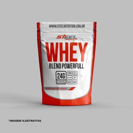 Whey Protein Blend Powerful 900gr Sabor Chocolate - Refil - Zero Soja