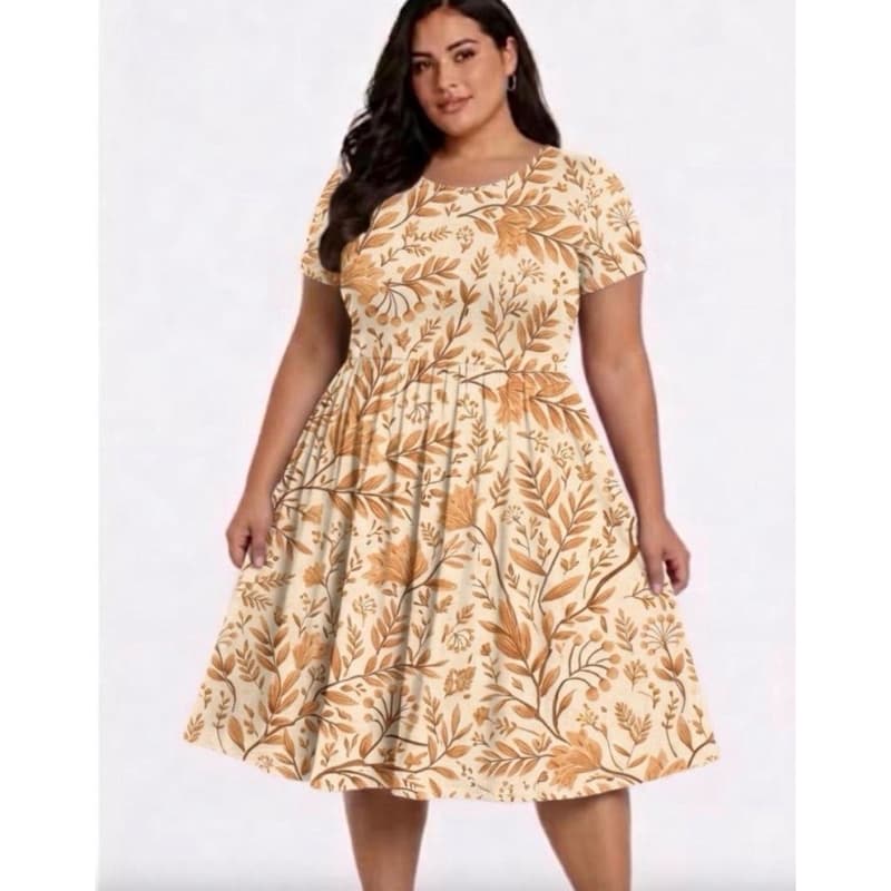vestido  rodado manga ju G GG G1 G2 44/46/48/50