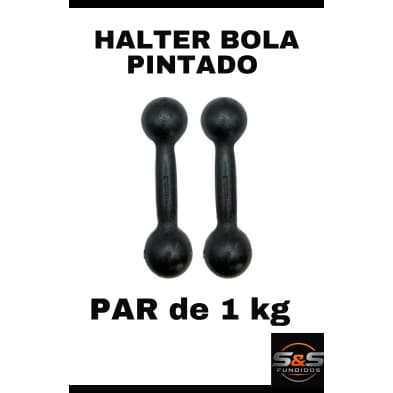 Peso Academia Musculação Par Halter Bola 01 à 05 KG Treino Funcional Pintado