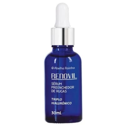 Sérum Facial Renovil Abelha Rainha 30ml Triplo Ácido Hialurônico Preenchedor de Rugas Anti-idade Hidratação Skincare AR.