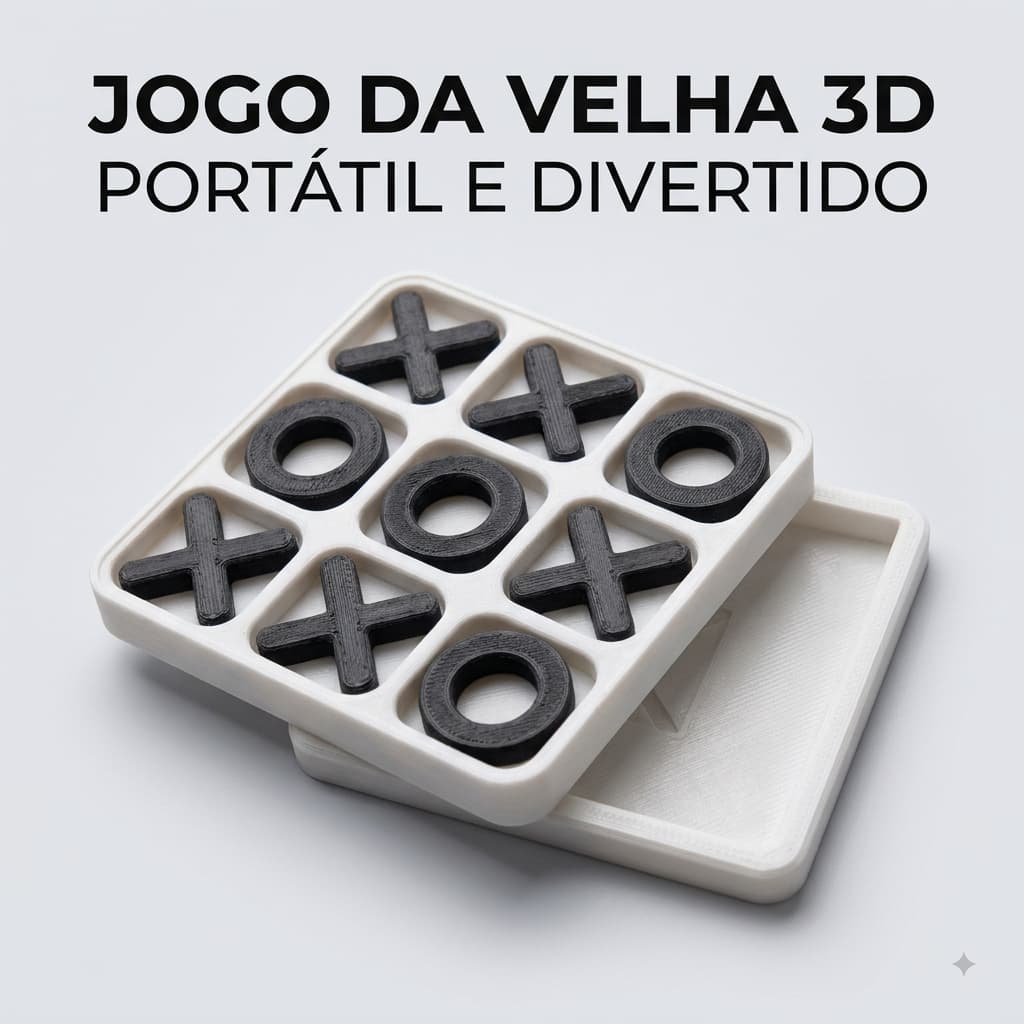 Jogo da Velha 3D Portátil Tabuleiro Educativo Infantil Brinquedo Criativo Presente Jogo de Viagem Família Criança