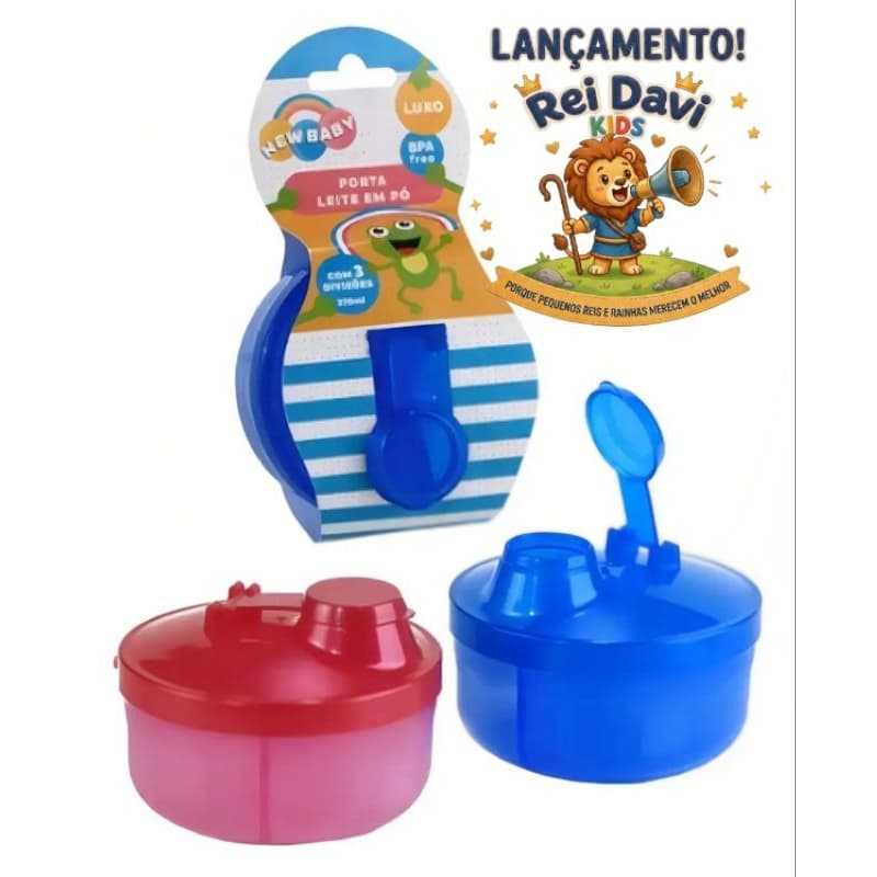 Pote Dosador De Leite Em Pó Infantil 3 Divisórias Bebê Recipiente Porta Leite Tampa Giratória Prático Viagem Maternidade