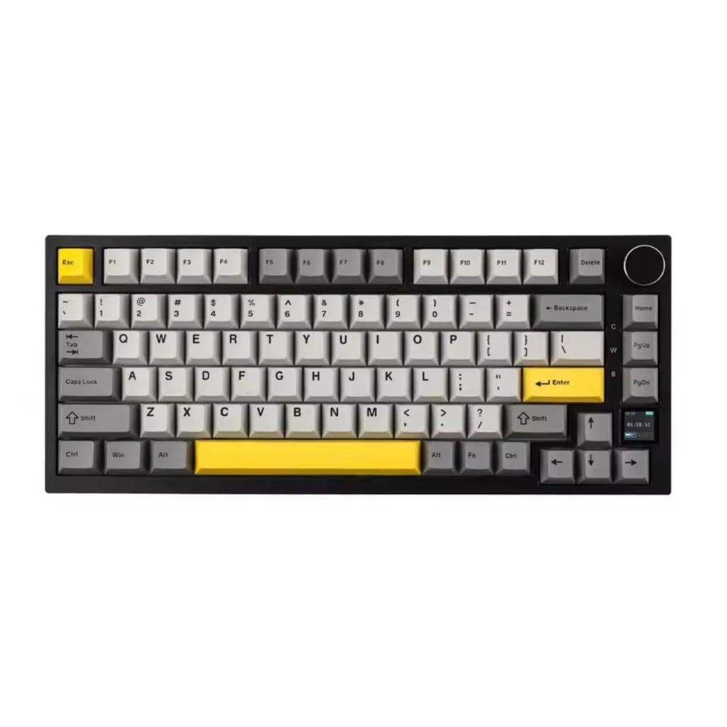 Teclado mecânico Ajazz AK820 Pro 75% , Bluetooth 5.1/2.4G sem fio, e tela TFT para Mac/Win