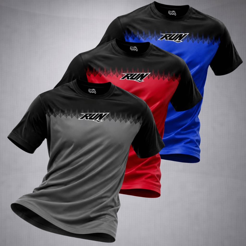 Kit 3 Camisetas Dry Fit Masculina Musculação Cross Fit Academia Esportes Gym Treino Personal