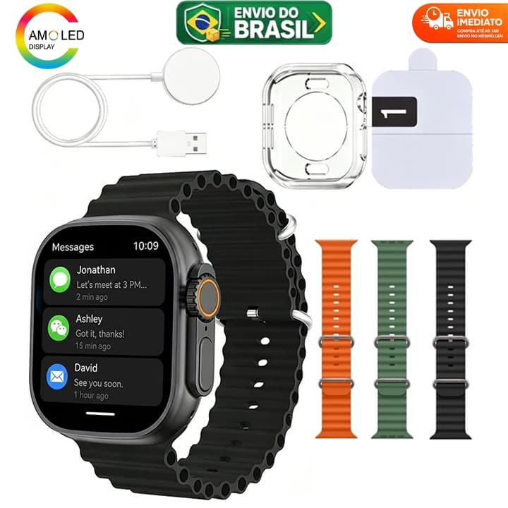 2026 Smartwatch S20UltraMAX Série 11 Tela AMOLED 2.02" HD NFC GPS Monitor Saúde À Prova D'água Esportivo Relógio intelig