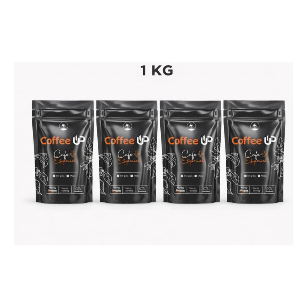 Kit 4 Cafés Especiais 250g Coffee Up 1kg Café em Grãos ou Moído 100% Arábica Torra Média Gourmet Premium 85 Pontos