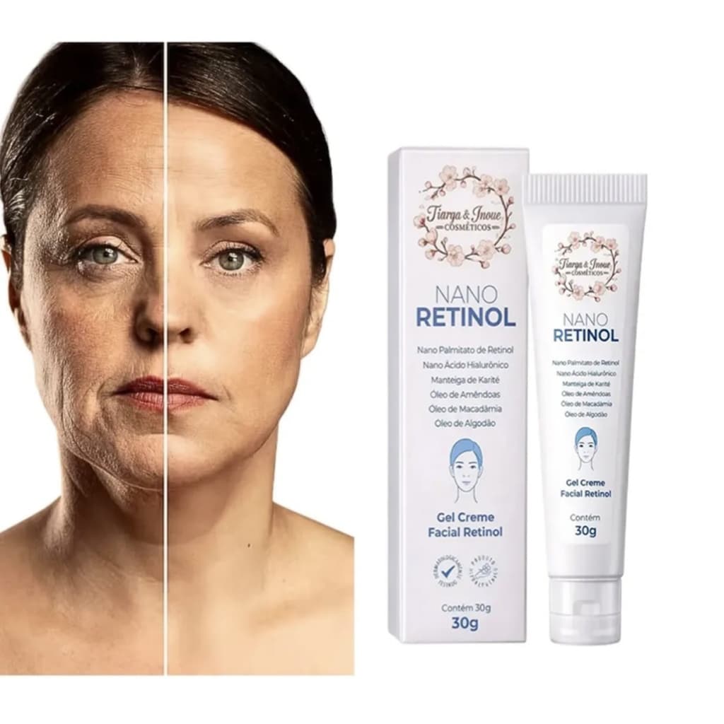 Creme Fórmula Avançada Anti-idade Rugas Nano Retinol Linhas de Expressão 30g