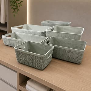 Cesto Organizador Multiuso Plástico Grande Banheiro Cozinha 6 Tamanhos