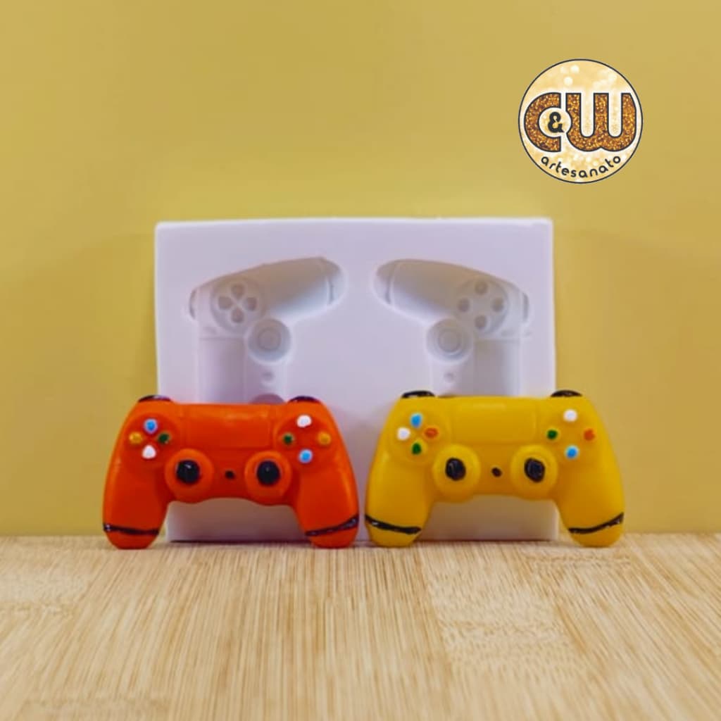 Molde de Silicone Joystick Controle Game com 2 Video Game  Confeitaria e Artesanato - Festa