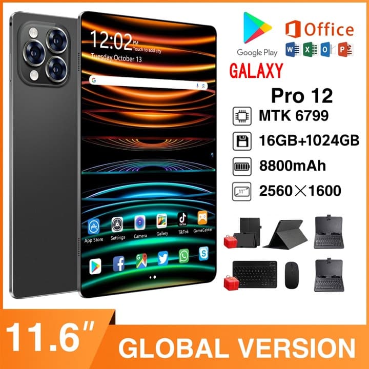 Tablet Tab 11 16GB RAM 256GB Câmera 30MP e 50MP 10,1" HD IPS Android 13