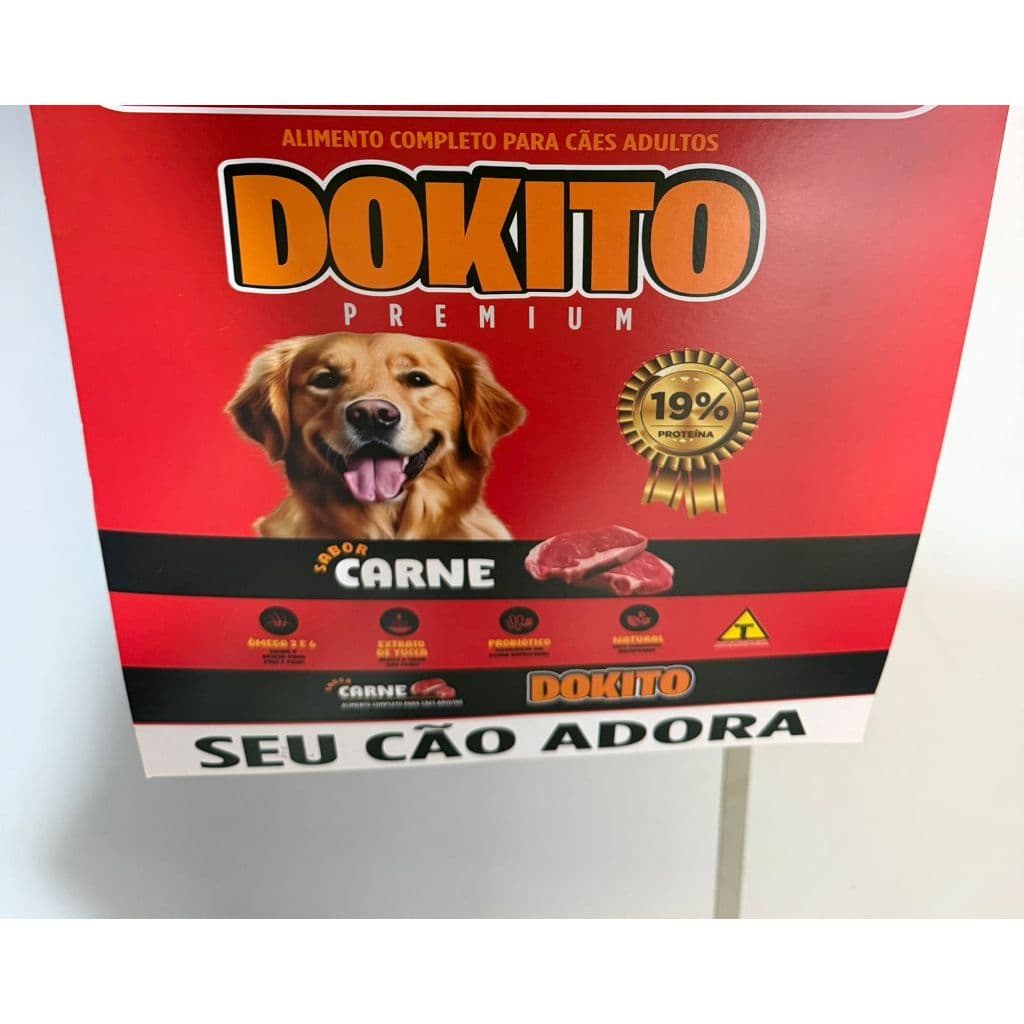 Ração Dokito Cão Adulto Carne 940g - Alimentação Completa Para Cachorro