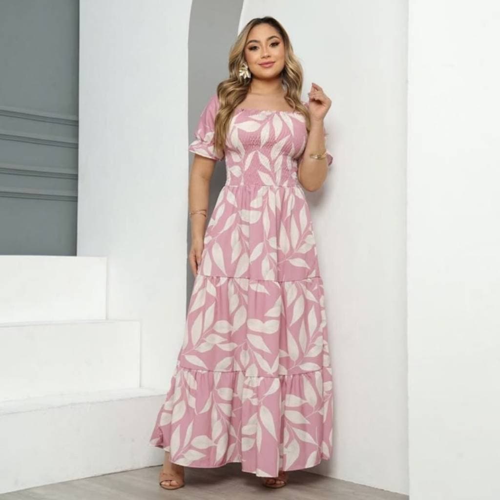 Vestido Longo Feminino De Lastex Três Marias