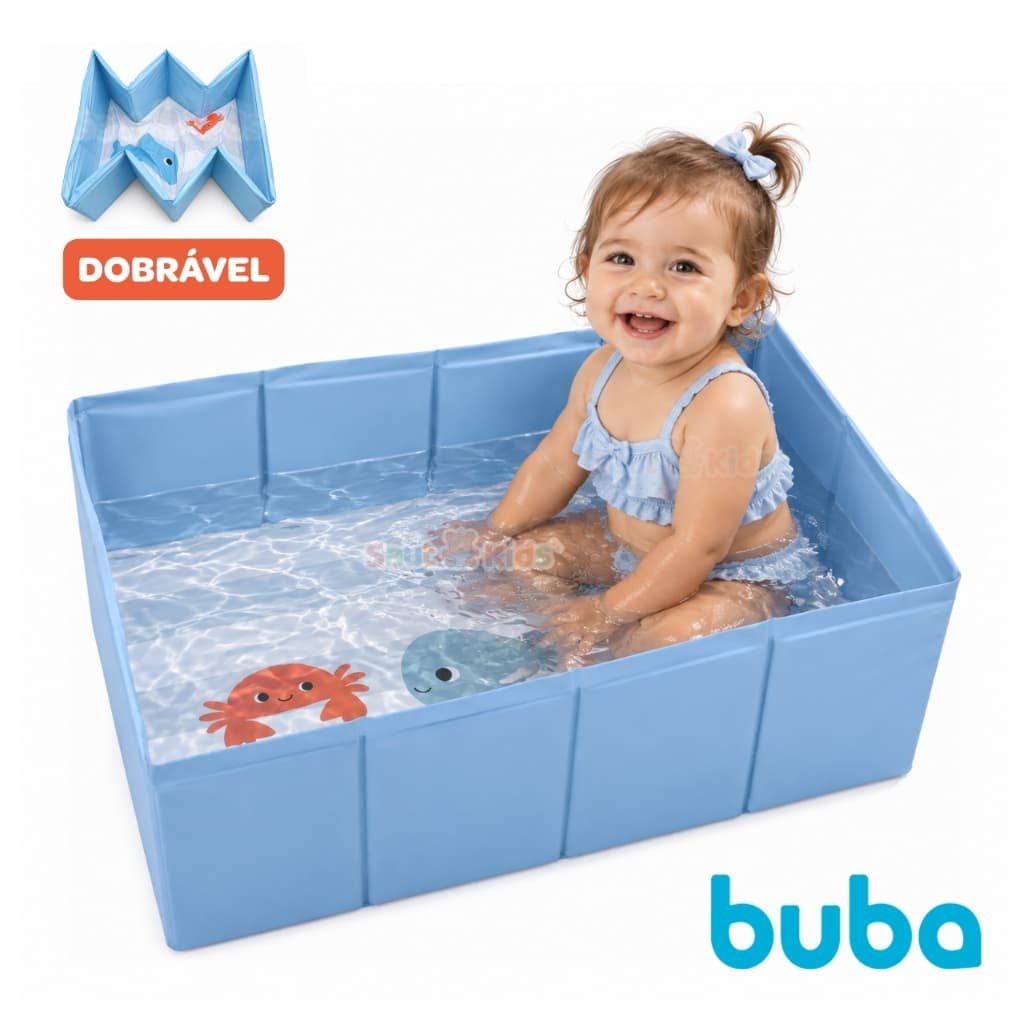 Banheira Dobrável Buba para Bebê Splash Banheira Compacta para Viagem Banheira Portátil