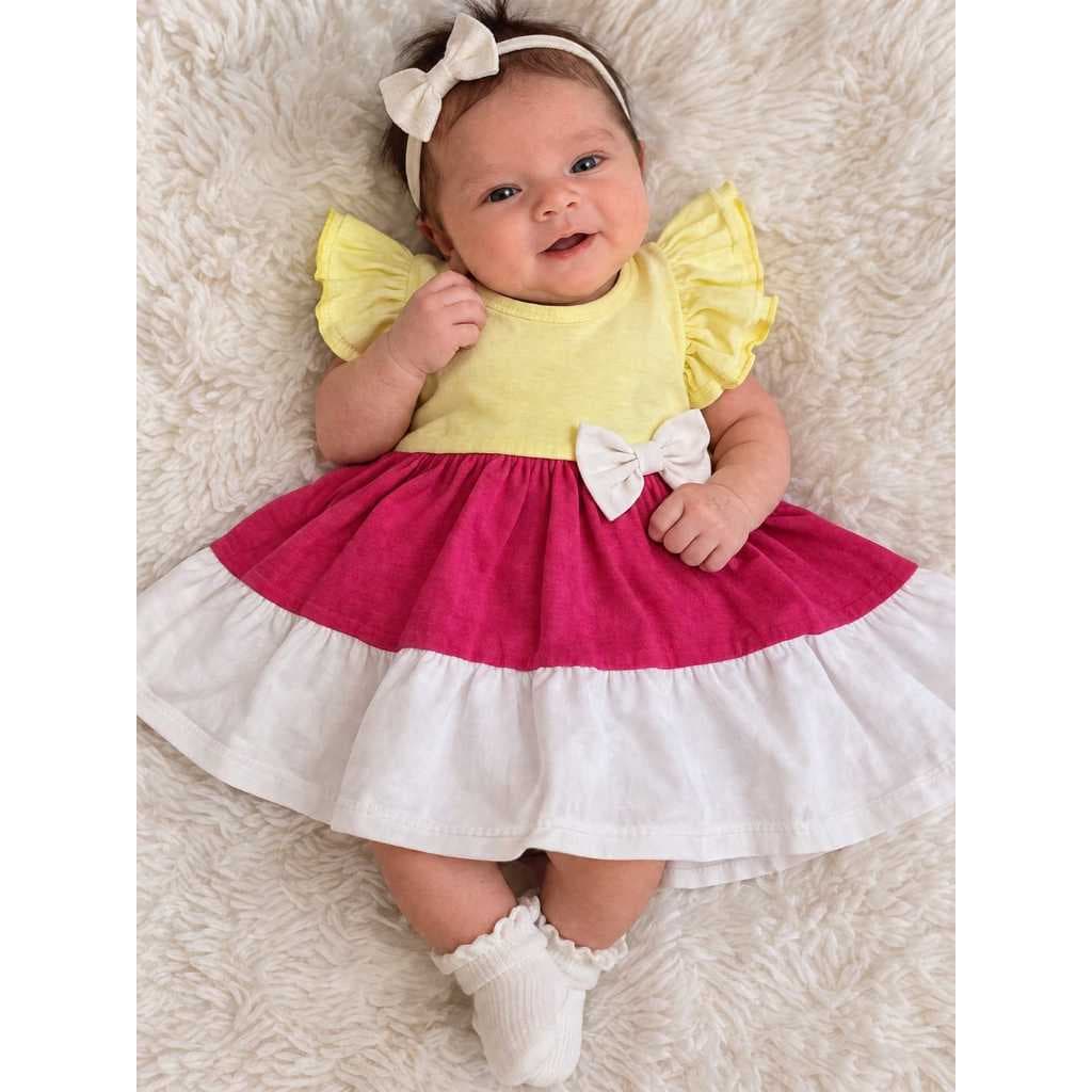 Vestido Bebê Menina RN Algodão/Vestido Bebê menina/Vestido RN/Roupa para bebê menina