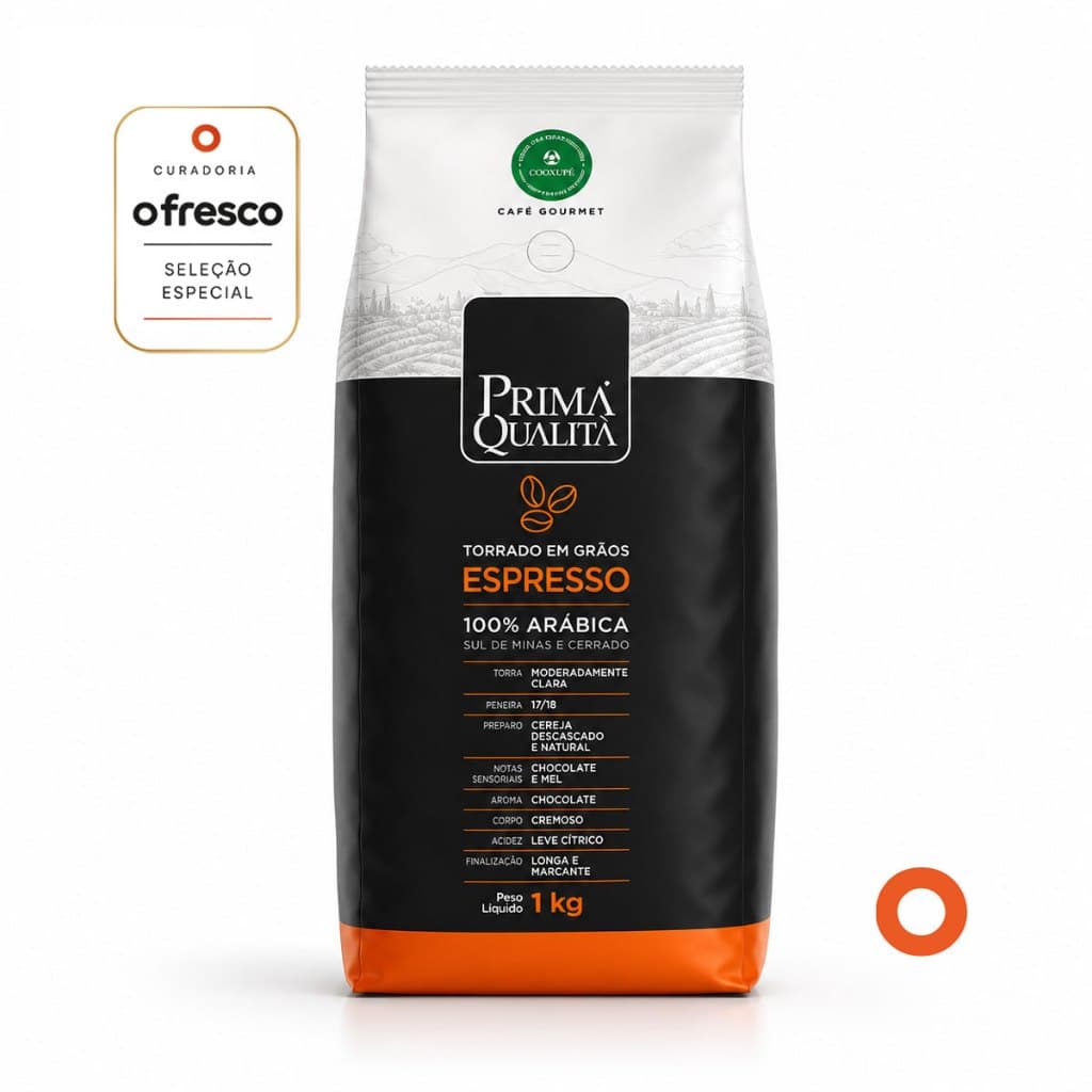 Café Espresso Gourmet Em Grãos 1kg Prima Qualita Cooxupé