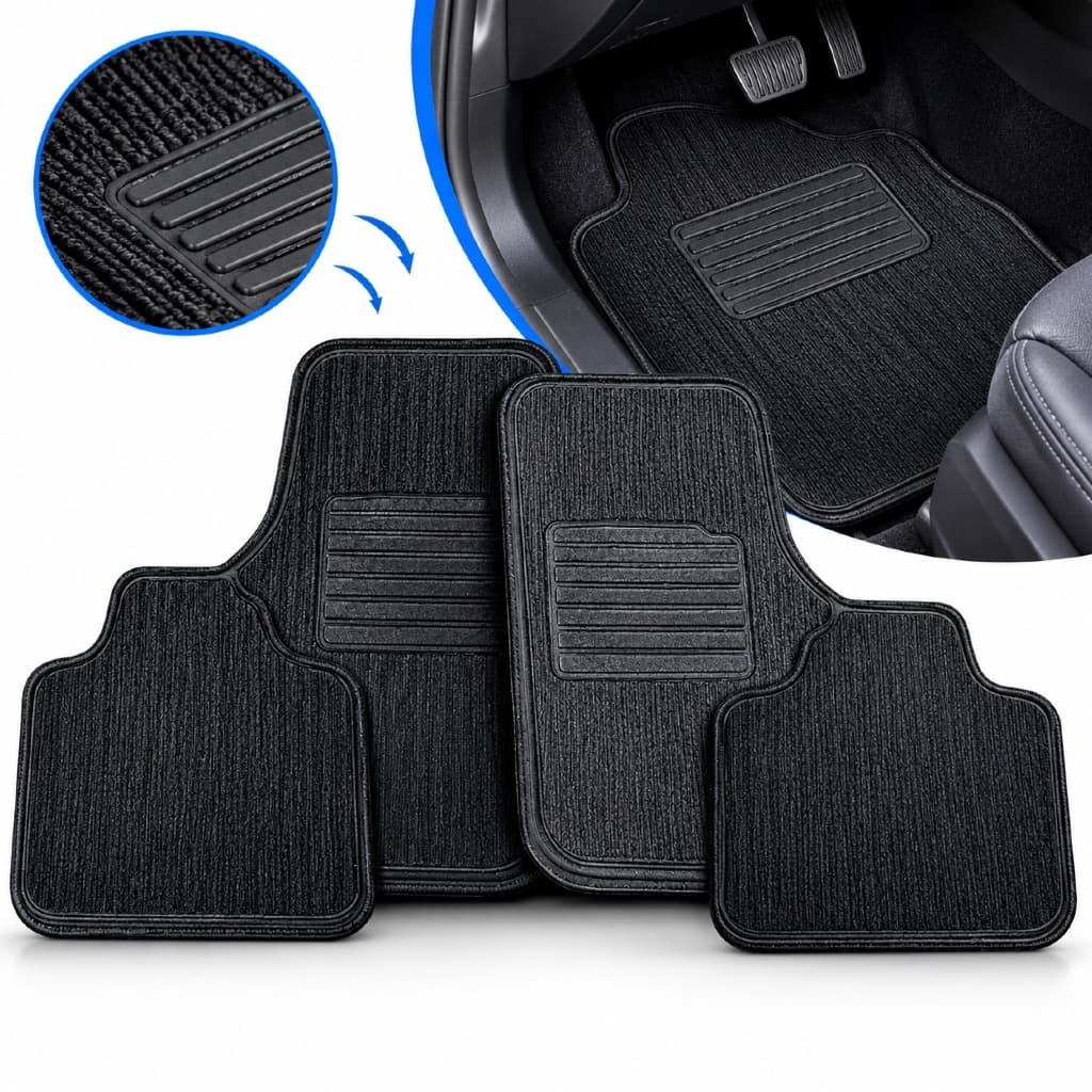 Tapetes Automotivos Universal 4 Peças Carro Antiderrapante