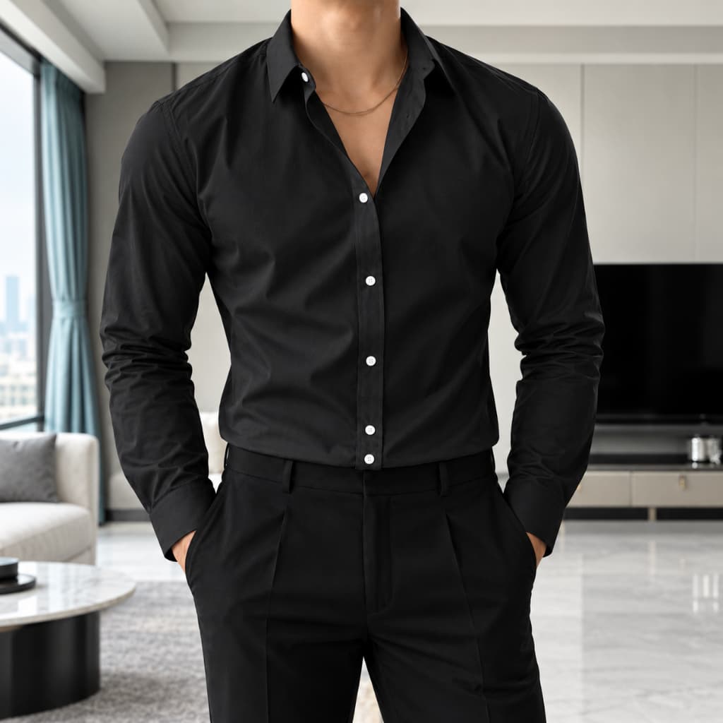 Camisa Social Masculina Manga Longa Passa Facil Slim Premium Bolso Modelagem Dudalina Rosa Branco Fresquinha old Money